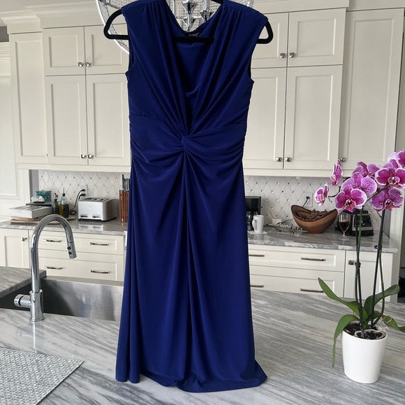 Royal Navy blue chaps size medium not red twisted drapey dress flowing and easy - Picture 8 of 17